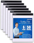 Mintra Office White Legal Pads – Ruled Notepads and Micro-Perforated Sheets, Ideal for Writing, Note-Taking & Creativity, Office, or Professional Use, Basic Pad 6 pack, 8.5"x11" (Narrow Ruled)