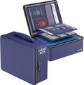 ENGPOW Fireproof Document Box with Lock & Heat-Resistant Fireproof Zipper | 6400°F 12-Layer Fire Protection, Hard File Organizer with Pockets, Portable Home Chest Safe Storage for Money,Jewelry, Blue