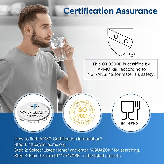 PUREPLUS 5 Micron 20" x 4.5" Whole House Coconut Shell Activated Carbon Water Filter Replacement Cartridge, Compatible with FC25B, EPM-20BB, CB-BB-20, 155783-43, 1 Pack