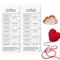 2 Pcs Quick Gauge Ruler for Knitting Crochet Clear Acrylic Stitch and Row Measurement Tool Compact Grid Design Knitting Gauge Measuring Tool for Yarn Crochet Knittings(Peel Off The Protective Film)