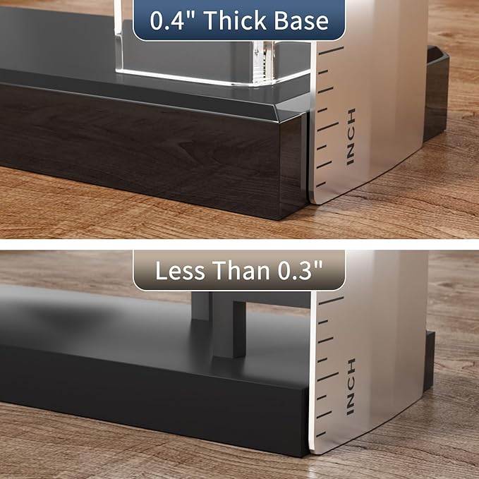 NIUBEE Acrylic Business Card Holder: Clear Plastic Business Cards Display Stand for Desk - Gift Card Organizer for Office 4 Pieces
