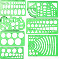 SenseYo 7 Pack Drawings Templates Stencil, Circle Template for Geometric Drawing Stencils, Plastic Clear Circle Stencils Architecture Supplies Drafting Tools for Studying, Designing