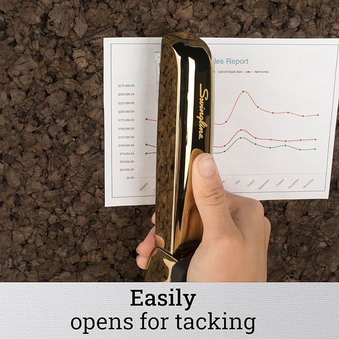 Swingline Stapler, 30 Sheet Capacity, 747 Business Stapler, Jam Free, Metal, Gold Chrome (74721)