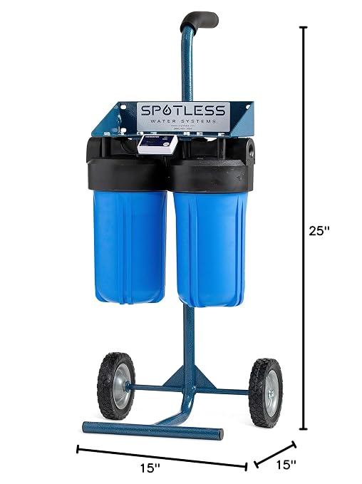 Spotless Water Systems - DIC-10, Simple Window, Solar Panel, RV & Car Wash System, Works for All Vehicles, Motorcycles, Bikes, Boats, Planes, Yachts, Towel Drying Eliminated