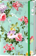 Lined Journal Notebook, Hardcover Journal for Women, Medium 5.7 x 8.4 in, 160 Pages Thick Paper, Cute Aesthetic Floral College Ruled Notebook for Writing Journaling Work Office School, Flower