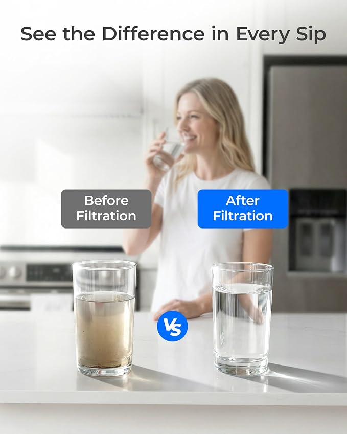 Waterdrop LT1000PC Refrigerator Water Filter and Air Filter, 4 Combo | Replacement for LG® ADQ747935, LT1000P®/PC/PCS, LMXS28626S, LFXS26973S, LFXS26596S, LFXS28596S, ADQ74793501 and LT120F®