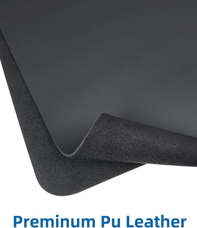 Leather Desk Pad Protector,48"x24" - Premium Desk Mat, Large Mouse Pad,Non-Slip Desk Blotter,Waterproof Desk Writing Pad for Office and Home(Black)