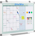 MAKELLO Dry Erase Calendar for Wall 24" x 18", White Board Calendar with Next Month for Office, Family, Kitchen and Bedroom