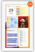 ApoloSign Digital Calendar: Electronic Calendar, Smart Touchscreen Interactive Display for Chore Chart, Family Schedules Planner, Supports All Apps via Google Play (White, 21.5-inch)