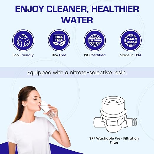 Nitrate Removal | Smart Classic Countertop Water Filter System | Black | Crystal Quest