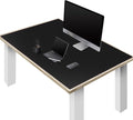 ZORESYN PU Leather Desk pad Black(55.12" x 31.50") - Large Desk mat with Suede Base - Waterproof Gaming Mouse pad Table Mat Desktop Writing Pad for Home