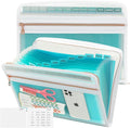 Mukawa 13 Pocket Expanding File Folder, Zipper Accordion File Folder, Expandable Folder with Customized Labels, Document Organizer for School Kids, Office Paper Organizer, Letter Size (Green)
