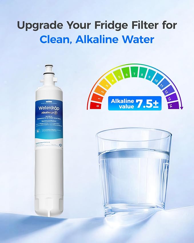 Waterdrop WD-F19C-AL Alkaline Water Filter Replacement for GE® RPWFE® | Enhances pH, Replacement for GE® RPWF (Built-in CHIP), GFE28GYNFS