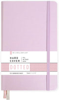 Minimalism Art, Premium Hard Cover Notebook Journal, Classic 5" x 8.3", 122 Numbered Pages, Gusseted Pocket, Ribbon Bookmark, Extra Thick Ink-Proof Paper 120gsm, San Francisco (Dotted, Pink)