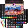 HIFORNY 75 Pack Premium Black Edition Colored Pencils for Adults Coloring – 72 Coloring Pencils with Extras,Artists Soft Core,Drawing Pencils Art Supplies for Adults Beginners