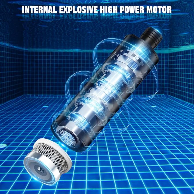 Transfer Pump Compatible with Dewalt 20V Battery, 500GPH Portable Water Pump with Sediment Filters, for Pool, Garden, Pond, Deep Well Draining (Tool Only)