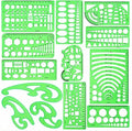 SenseYo 13 Pack Drawings Templates Stencil, Circle Template for Geometric Drawing Stencils, Plastic Clear Circle Stencils Architecture Supplies Drafting Tools for Office, Studying, Designing