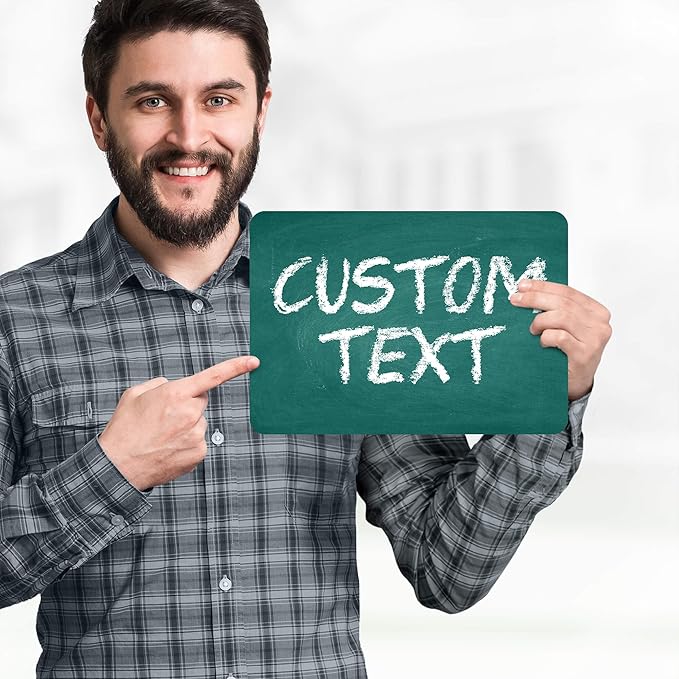 Custom Sign, Custom Street Sign, 11 Font Colors, 13 Font Styles, 4 Hole Options, 22 Sizes, 7x10 Inches, Rust Free DiBound, Fade Resistant, Made in USA by My Sign Center (Chalkboard Green)