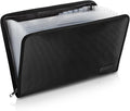 ENGPOW Expanding File Folder,Fireproof 13 Pockets Document Organizer Bag | Accordion File Organizer with Zipper＆Labels,Portable Home Travel Safe Storage for Important Files,Papers,Letter Size,Black