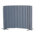 Angeles 48" x 6' Quiet Divider With Sound Dampening Panels, Freestanding Room Divider Wall, Gray
