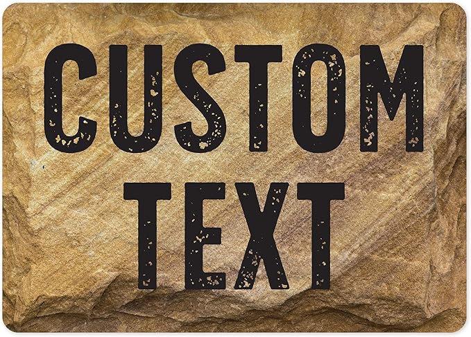 Custom Sign, Custom Street Sign, 11 Font Colors, 13 Font Styles, 4 Hole Options, 22 Sizes, 10x14 Inches, Rust Free DiBound, Fade Resistant, Made in USA by My Sign Center (Stone)