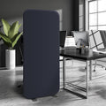 DECOLAB Standing Room Divider, Movable Space Partition Separator for Office, School, Living Space, Workspace, Scratch Resistance, 29"x65", Cobalt