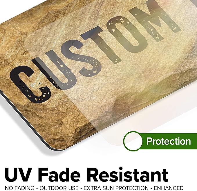Custom Sign, Custom Street Sign, 11 Font Colors, 13 Font Styles, 4 Hole Options, 22 Sizes, 6x12 Inches, Rust Free DiBound, Fade Resistant, Made in USA by My Sign Center (Stone)