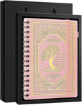 A5 Hardcover Spiral Notebook Tree of Life Journal Daily Journals for Writing Travel Notebooks Journal for Women Men 80GSM Paper Leather Spiral Journal,5.7"x8.3"（Spiral Tree -Pink)