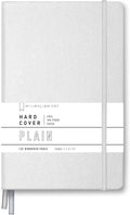 Minimalism Art, Premium Hard Cover Notebook Journal, Classic 5" x 8.3", 122 Numbered Pages, Gusseted Pocket, Ribbon Bookmark, Extra Thick Ink-Proof Paper 120gsm, San Francisco (Plain, White)