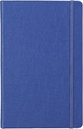 Leather Notebook, Writing Journal, Full-Grain Leather, Narrow Ruled Paper, Notebooks for Work & School, Pacific Blue (8.4" x 5.4”)