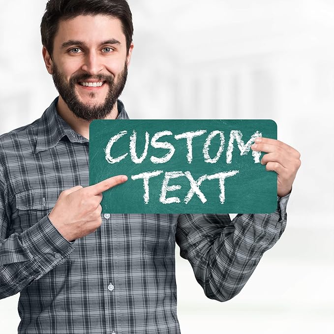 Custom Sign, Custom Street Sign, 11 Font Colors, 13 Font Styles, 4 Hole Options, 22 Sizes, 6x12 Inches, Rust Free DiBound, Fade Resistant, Made in USA by My Sign Center (Chalkboard Green)