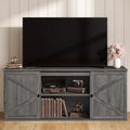 Farmhouse TV Stand for 65'' TV, Media Console, Sliding Barn Doors