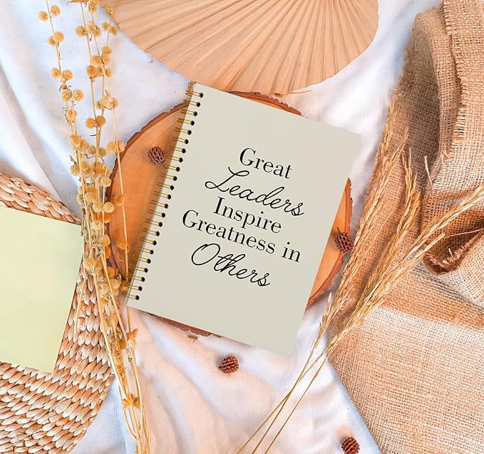 OXW Beige Notebooks for Work, Employee Appreciation Gifts, Leadership Gifts Notebook Journal for Writing Meeting Office, Thank You Gifts for Women Men Leader Mentor Boss Manager, 5.5"x8.3"