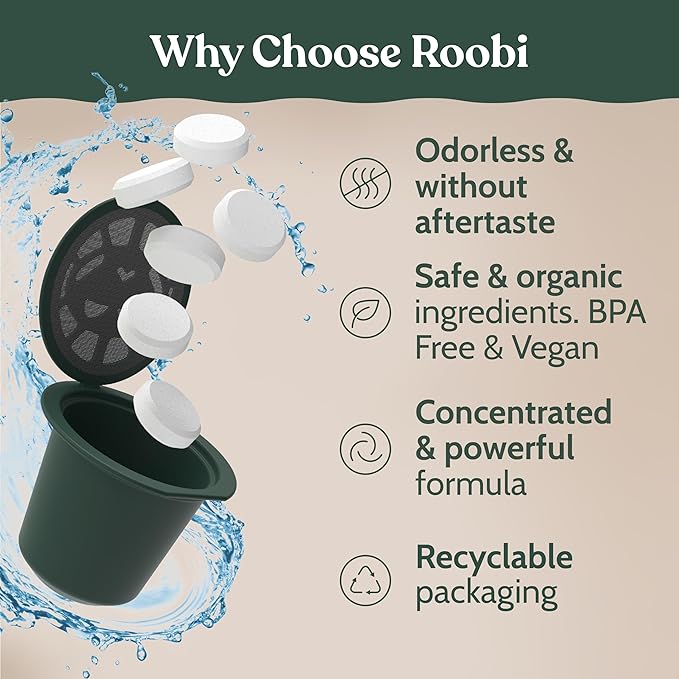 Roobi Cleaning Pods Compatible with Nespresso. Includes 1 Reusable Pod & 12 Cleaning Tablets. Specially Formulated for Originaline Machines. 1 Year Supply.