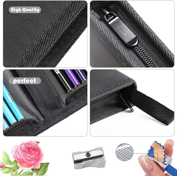 Metallic Pencils,Oil Based Wooden Metallic Colored Pencil Set for Adults Coloring Books Drawing Sketching Art Supplies