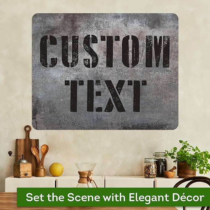 Custom Sign, Custom Street Sign, 11 Font Colors, 13 Font Styles, 4 Hole Options, 22 Sizes, 24x30 Inches, Rust Free DiBound, Fade Resistant, Made in USA by My Sign Center (Grunge Metal)