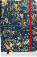 HARLEM CANDLE CO. – Night Club Map of Harlem Luxury Journal, Navy & Gold – 300 Lined Pages | Vegan Leather Cover, Gilded Edges, Ribbon Bookmark | Inspired by 1930s Harlem and E. Simms Campbell