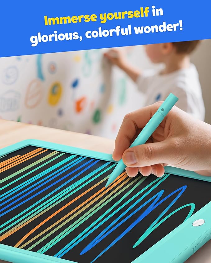 TEKFUN Kids Toys 10Inch LCD Writing Tablet, Mess Free Coloring Doodle Board, Drawing Pad for Kids Games Educational Toys for Ages 3-10 Girls Boys (Green)