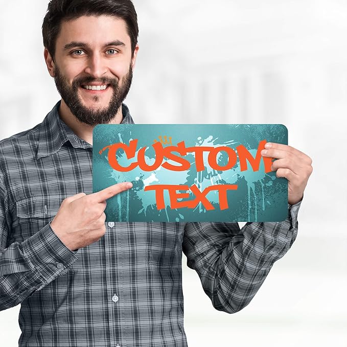 Custom Sign, Custom Street Sign, 11 Font Colors, 13 Font Styles, 4 Hole Options, 22 Sizes, 6x12 Inches, Rust Free DiBound, Fade Resistant, Made in USA by My Sign Center (Graffiti)