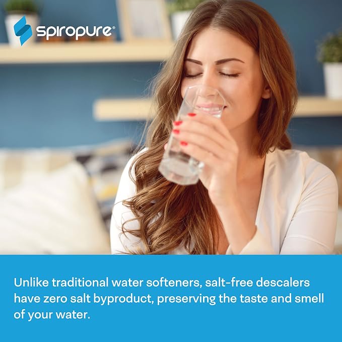 SpiroPure 20x4.5 Hard Water Filter Salt Free Softener Descale Polyphosphate