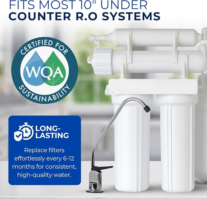 IPW Industries Inc. | Complete Reverse Osmosis Water Filter Replacement Kit for Krystal Pure KR15 - Membrane Filter, Carbon Block Filters, Polypropylene Sediment Filter for Efficient Water Filtration