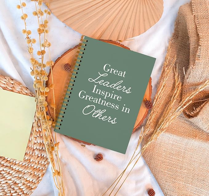 OXW Green Notebooks for Work, Employee Appreciation Gifts, Leadership Gifts Notebook Journal for Writing Meeting Office, Thank You Gifts for Women Men Leader Mentor Boss Manager, 5.5"x8.3"