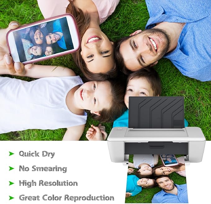 Koala Ultra Premium Photo Paper 8 x 10 In Satin Photo Printer Paper for Inkjet Printer Water-Resistant Semi Gloss 50 Sheets 72lb