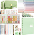 Bible Journaling Kit, Bible Study Supplies for Women | 12 Pastel No Bleed Highlighters, 6 Color Pens, 5 Black Pens, Bible Tabs, Sticky Notes, Pencil Case, Notebook, Christian Gifts