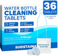 Sudstainables Water Bottle Cleaning Tablets – 36-Pack | Chlorine-Free & Odor-Control Formula | Water Bottle Cleaner, Flasks, Hydration Packs & Travel Mugs | Washer Tablets for Home, Hiking & Camping