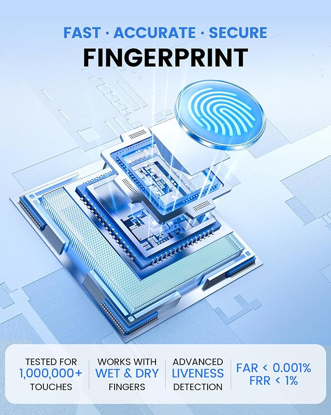 NGTeco Fingerprint & PIN Biometric Time Clock, Standalone Punch Machine for Employees Small Business, No WiFi/Software Required, No Monthly Fees