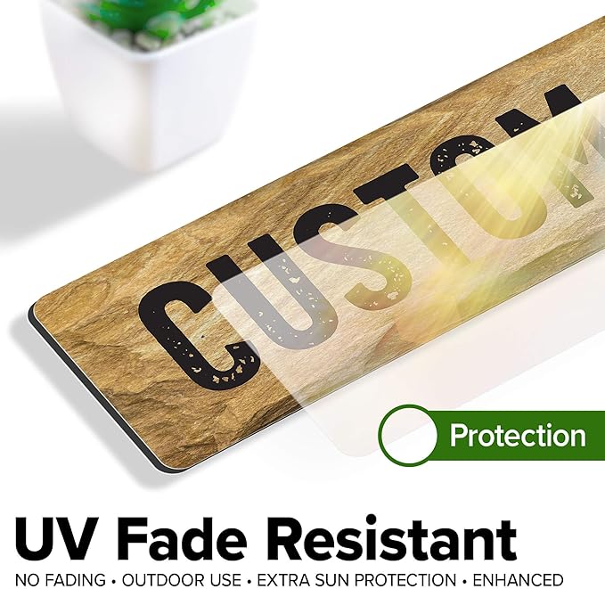 Custom Sign, Christmas Gift Custom Street Sign, 11 Font Colors, 13 Font Styles, 4 Hole Options, 22 Sizes, 3x12 Inches, Rust Free DiBound, Fade Resistant, Made in USA by My Sign Center (Stone)