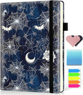 Hardcover Executive Notebooks, A5 PU Leather Lined Journal Notebook, 200 Pages Thick Paper Subject Notebooks for School,Work,Home Writing Business Notebook, Diary Book ，Spider Web
