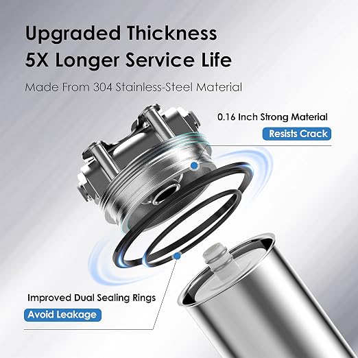 Waterdrop AMS08 Under Sink Water Filtration System, Reduces Chlorine | Reduces Heavy Metals, Bad Taste & Odor, Stainless Steel Under Counter Water Filter Connects Directly to Your Faucet