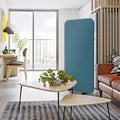 DECOLAB Freestanding Room Partition, Indoor Privacy Panel for Studio Apartment, Living Room, Bedrooms, Home Offices, Worksapces, Anti Scratch, 29"x65", Sapphire